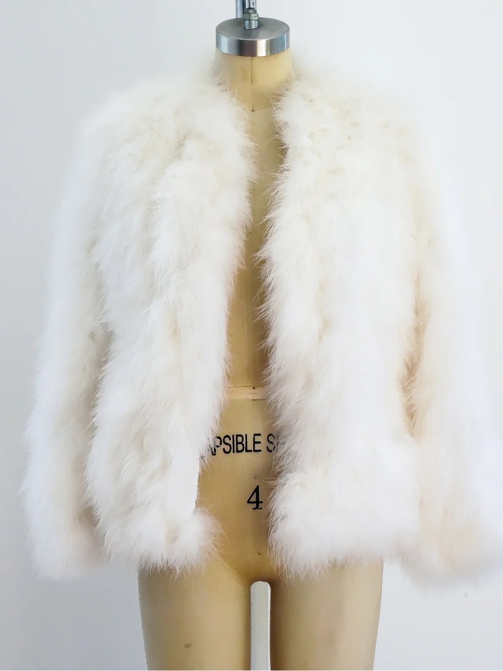 vintage marabou feather jacket 1960’s